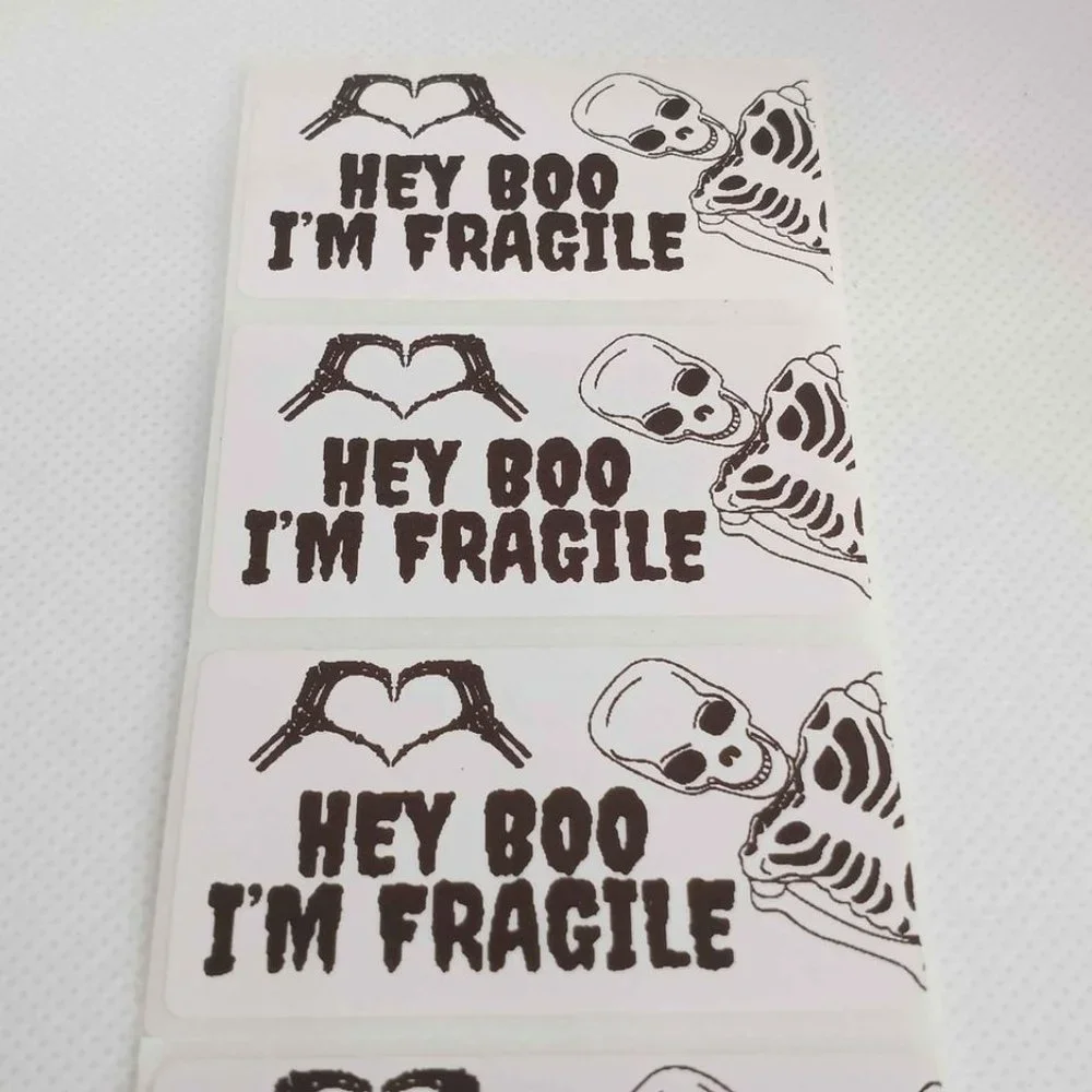 💙100 Halloween Fragile- Shipping Labels Thermal Packaging Stickers 2.25
